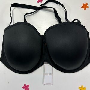 Elomi Black Smooth Banded Bra 38J NWT